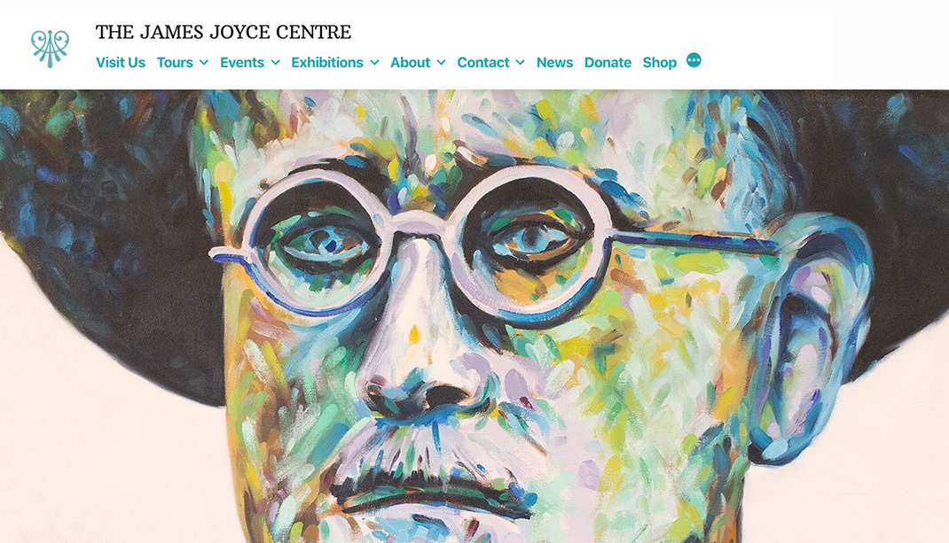 James Joyce website homepage
